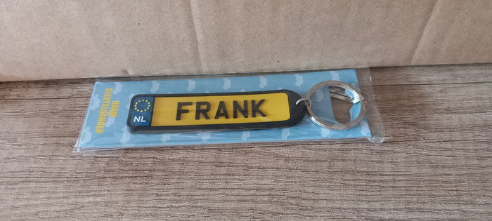 Sleutelhanger kenteken afgerond: Frank