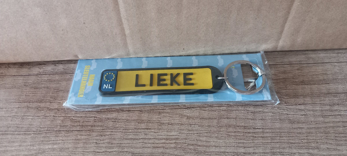 Sleutelhanger kenteken afgerond: Lieke