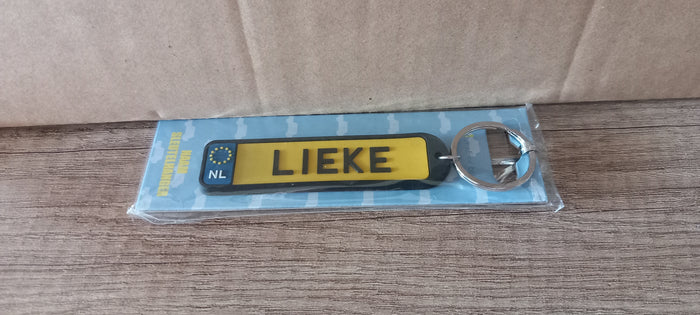 Sleutelhanger kenteken afgerond: Lieke