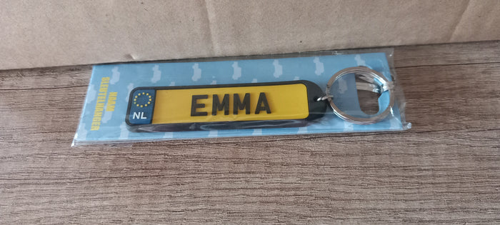 Sleutelhanger kenteken afgerond: Emma