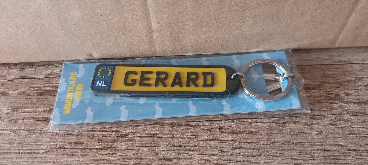 Sleutelhanger kenteken afgerond: Gerard