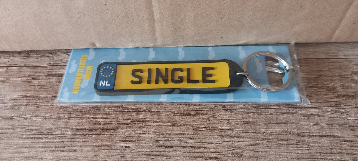 Sleutelhanger kenteken afgerond: Single