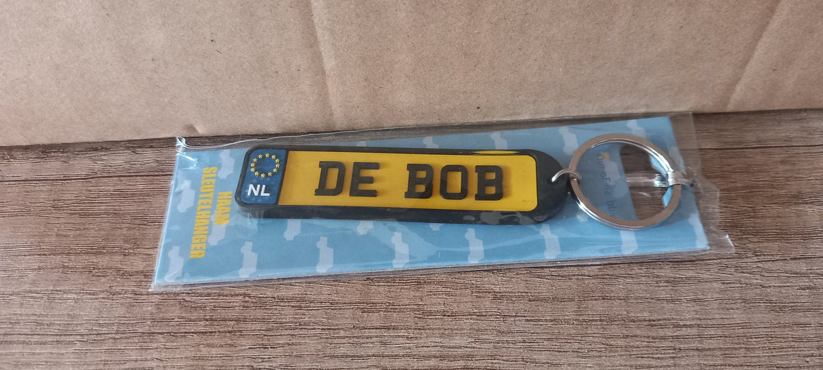 Sleutelhanger kenteken afgerond: De bob