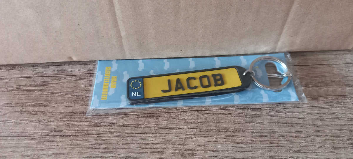 Sleutelhanger kenteken afgerond: Jacob