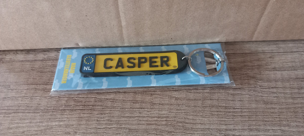 Sleutelhanger kenteken afgerond: Casper