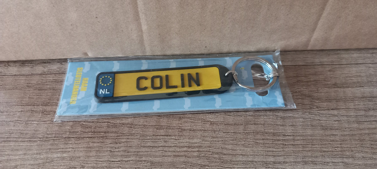 Sleutelhanger kenteken afgerond: Colin