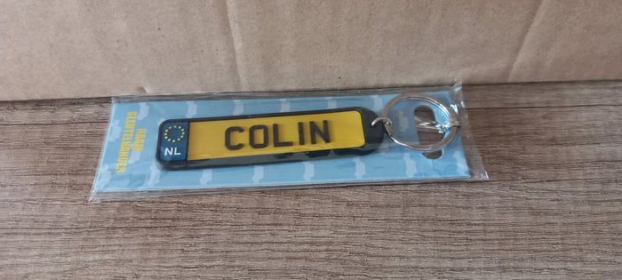 Sleutelhanger kenteken afgerond: Colin