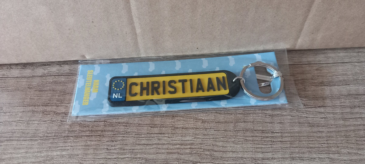 Sleutelhanger kenteken afgerond: Christiaan