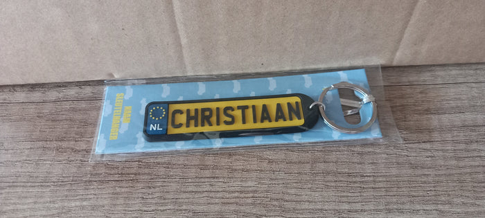 Sleutelhanger kenteken afgerond: Christiaan