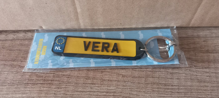 Sleutelhanger kenteken afgerond: Vera