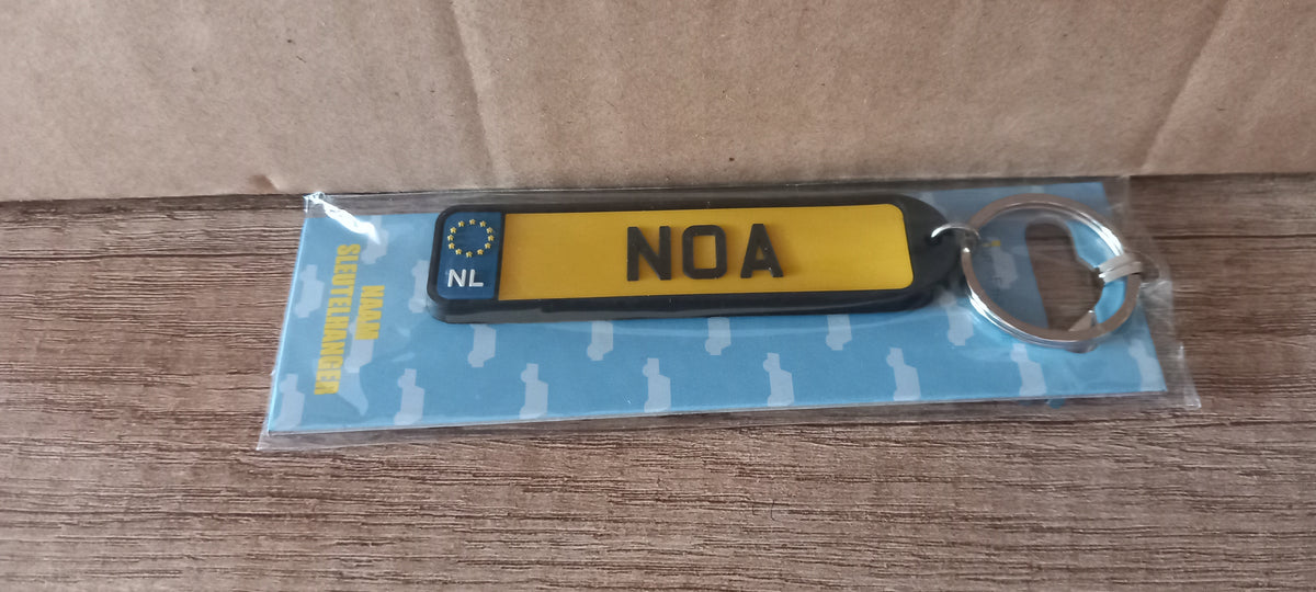 Sleutelhanger kenteken afgerond: Noa