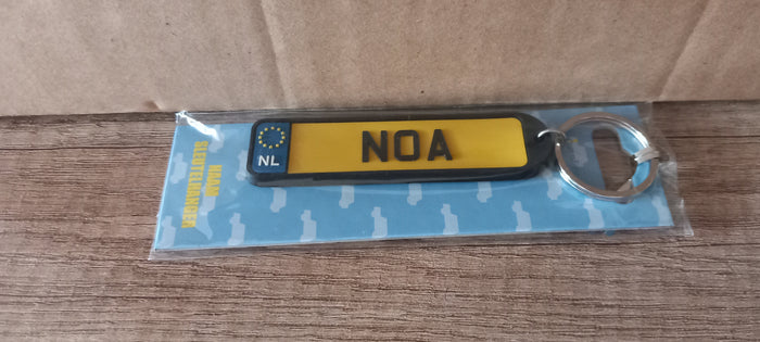 Sleutelhanger kenteken afgerond: Noa