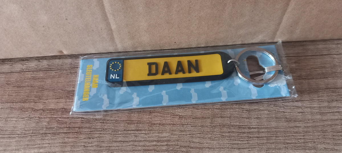Sleutelhanger kenteken afgerond: Daan