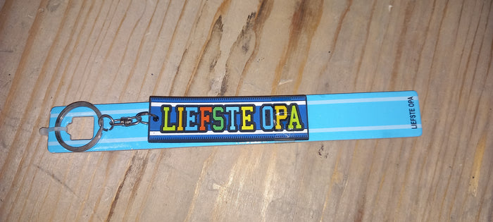 Sleutelhanger blauw: Liefste opa