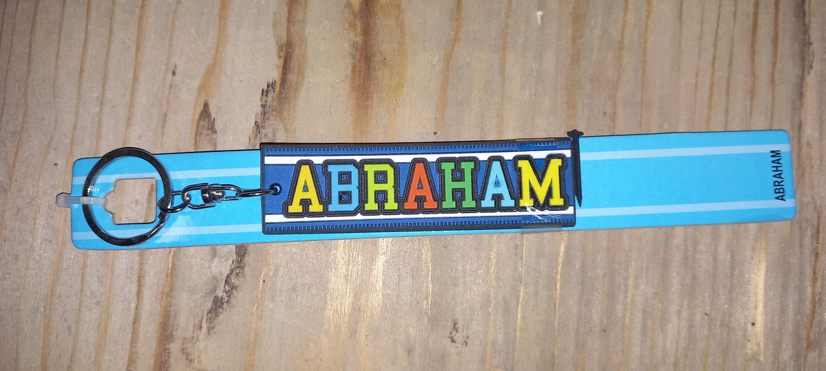 Sleutelhanger blauw: Abraham