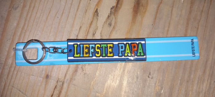 Sleutelhanger blauw: Liefste papa