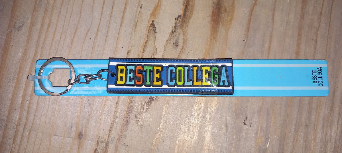 Sleutelhanger blauw: Beste collega
