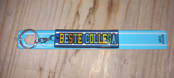 Sleutelhanger blauw: Beste collega
