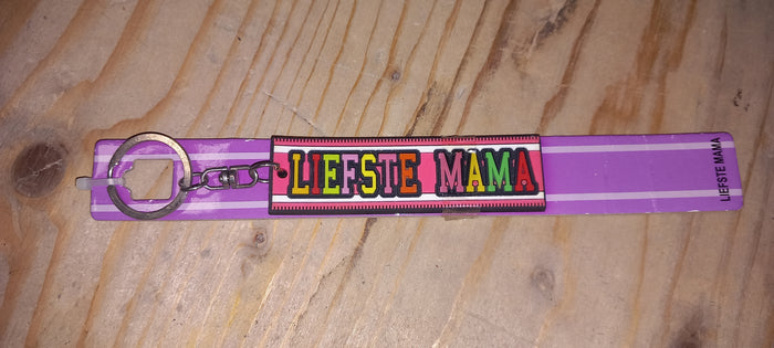 Sleutelhanger paars: Liefste mama