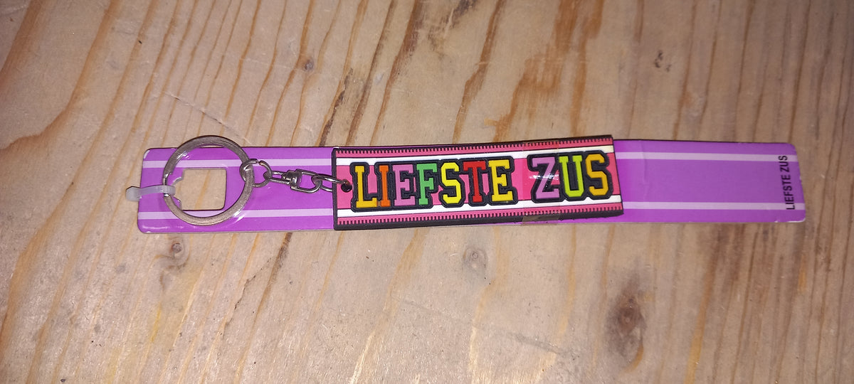 Sleutelhanger paars: Liefste zus