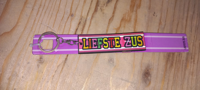 Sleutelhanger paars: Liefste zus