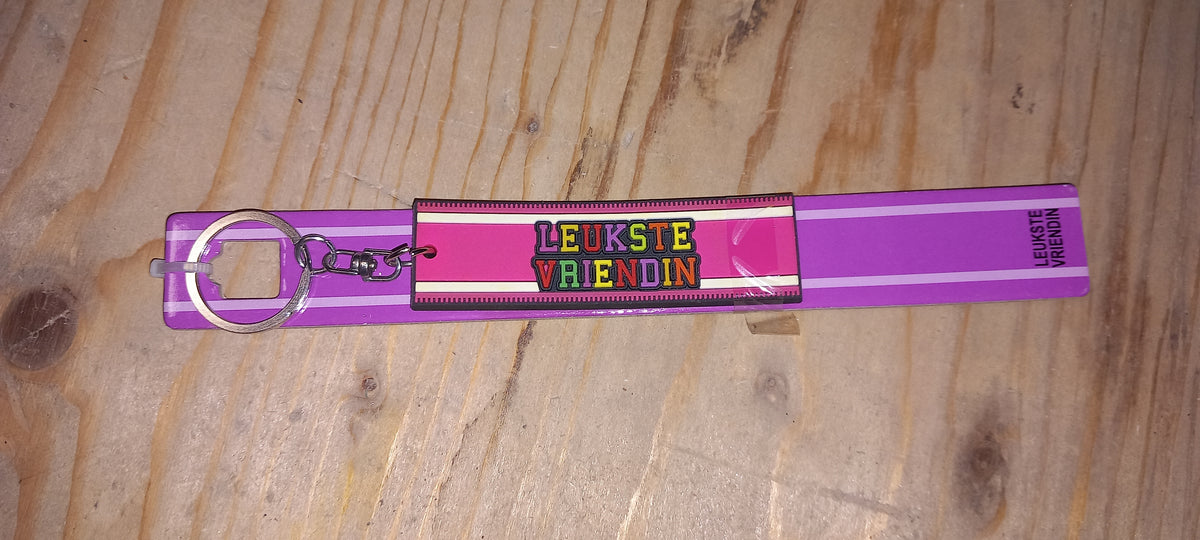 Sleutelhanger paars: Leukste vriendin