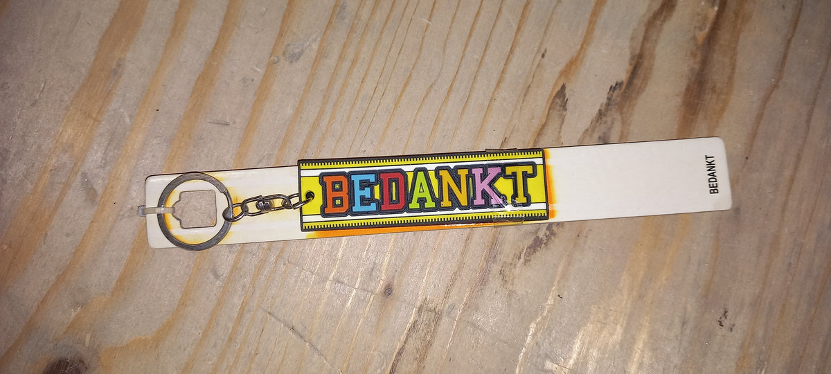 Sleutelhanger oranje: Bedankt