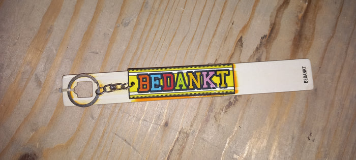Sleutelhanger oranje: Bedankt