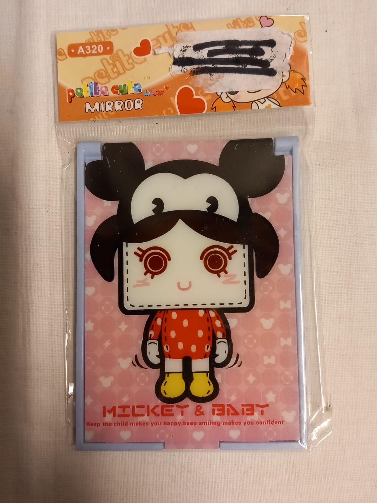 Petite Cute Spiegel Mickey & Baby - Blauw rand
