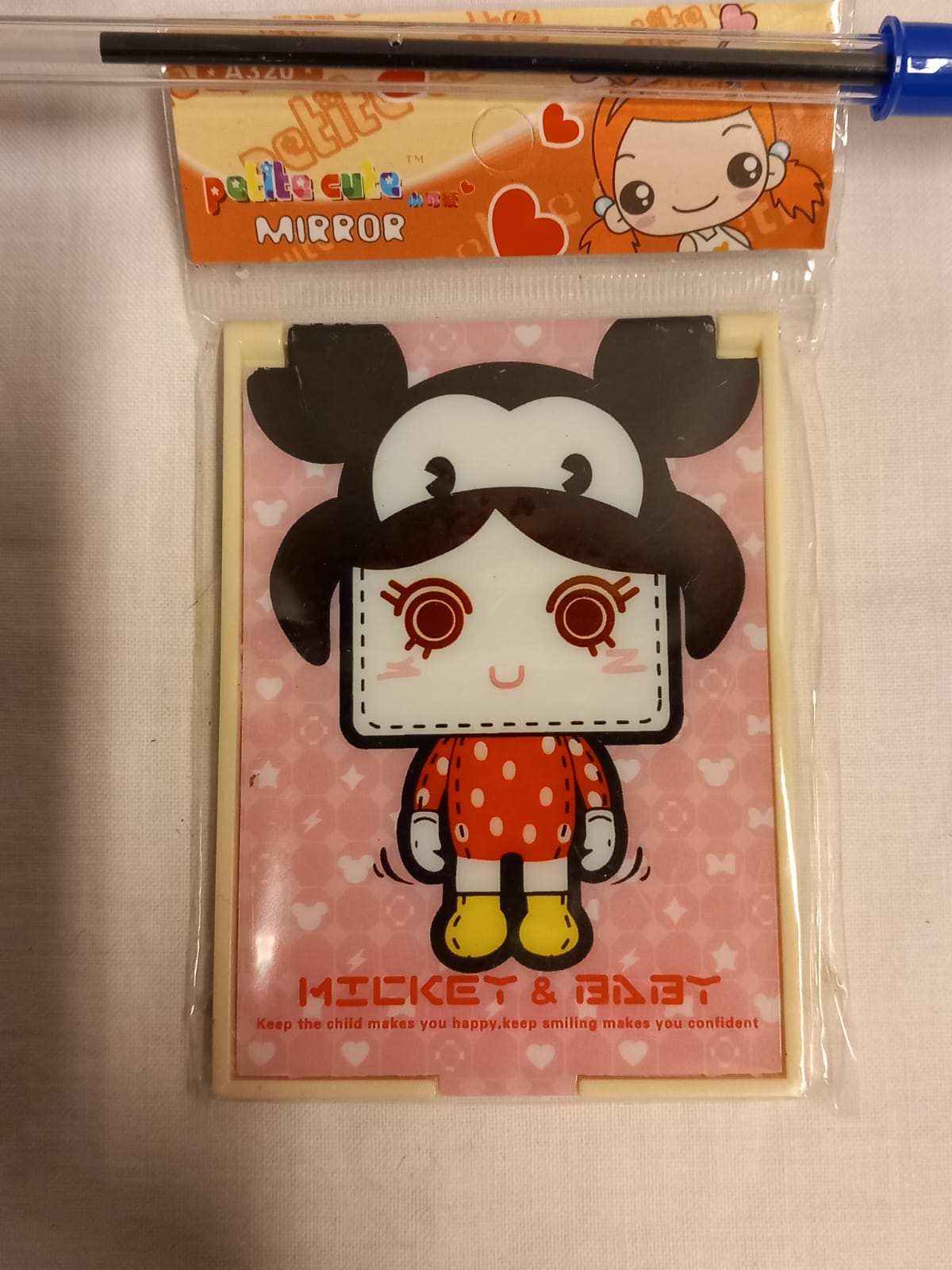 Petite Cute Spiegel Mickey & Baby - Creme rand