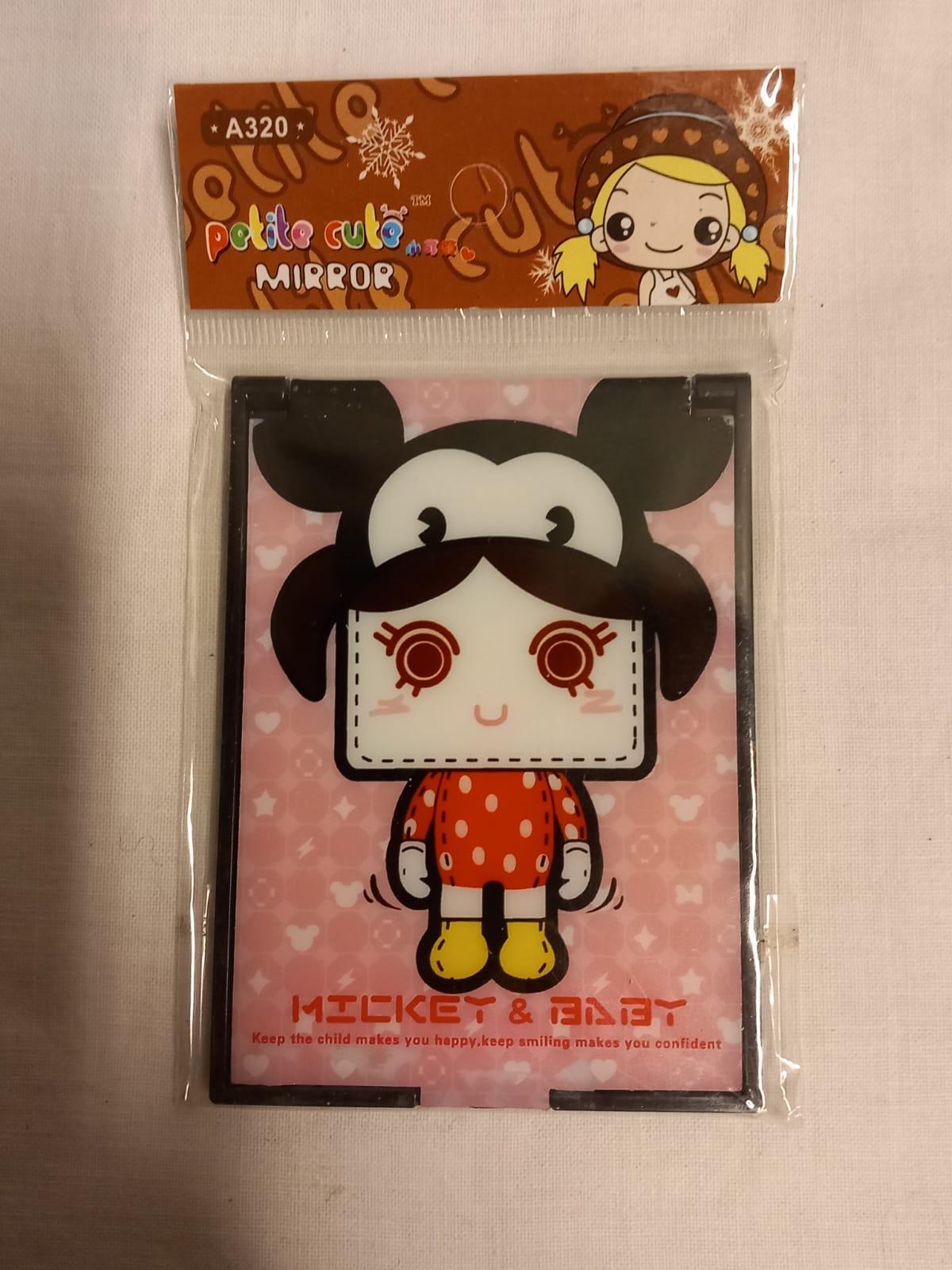 Petite Cute Spiegel Mickey & Baby - Zwart rand