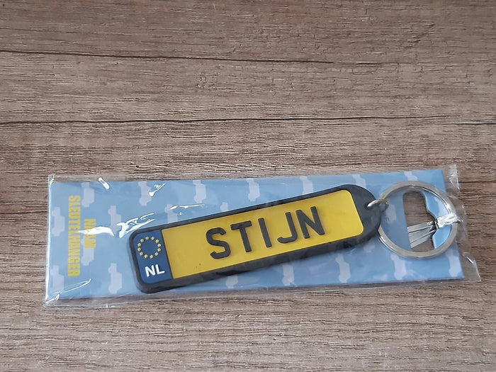 Sleutelhanger kenteken afgeronde hoeken: Stijn