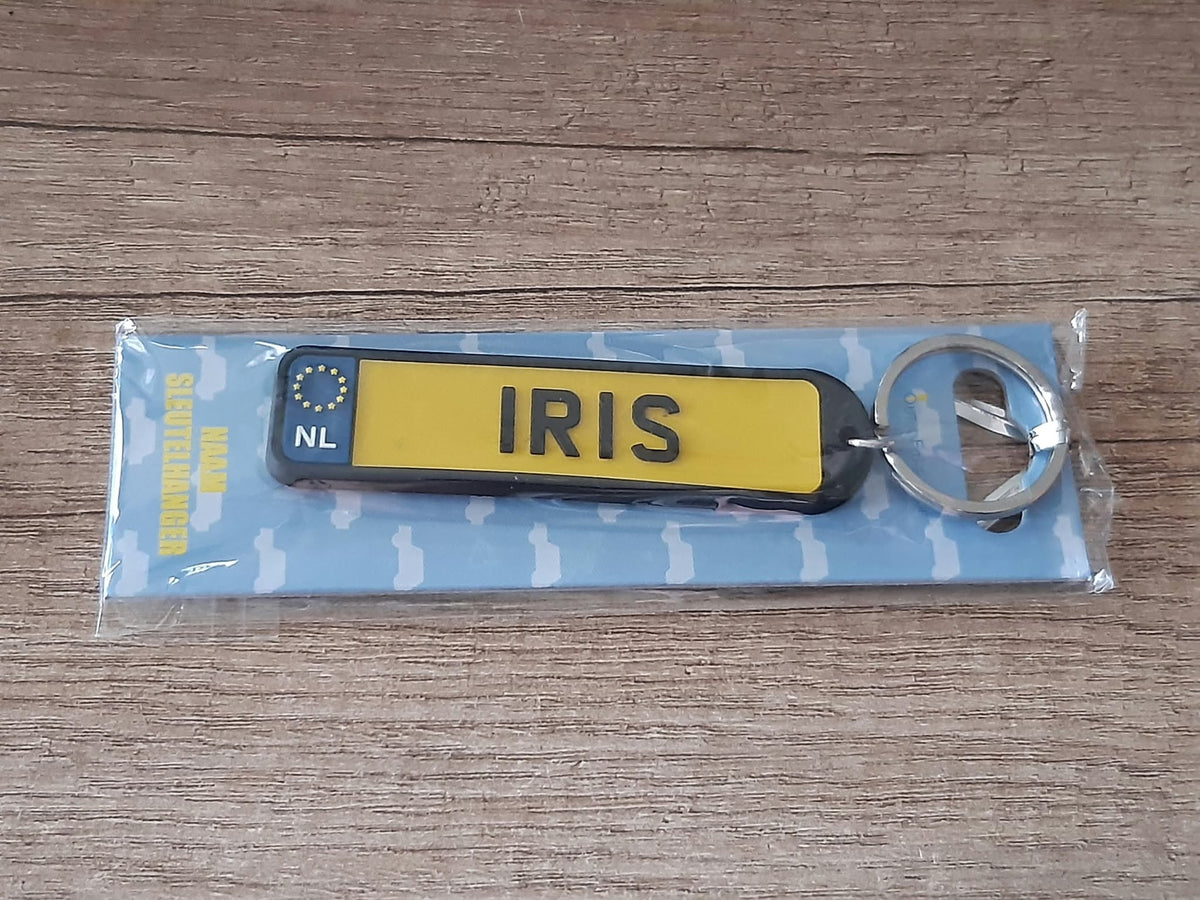 Sleutelhanger kenteken afgeronde hoeken: Iris