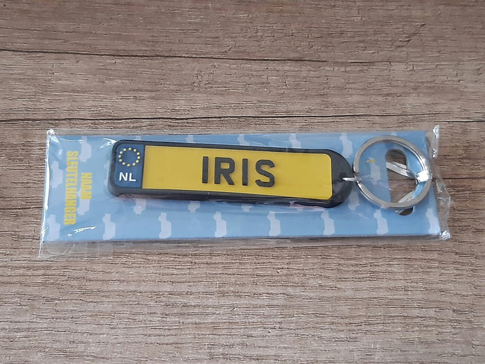 Sleutelhanger kenteken afgeronde hoeken: Iris