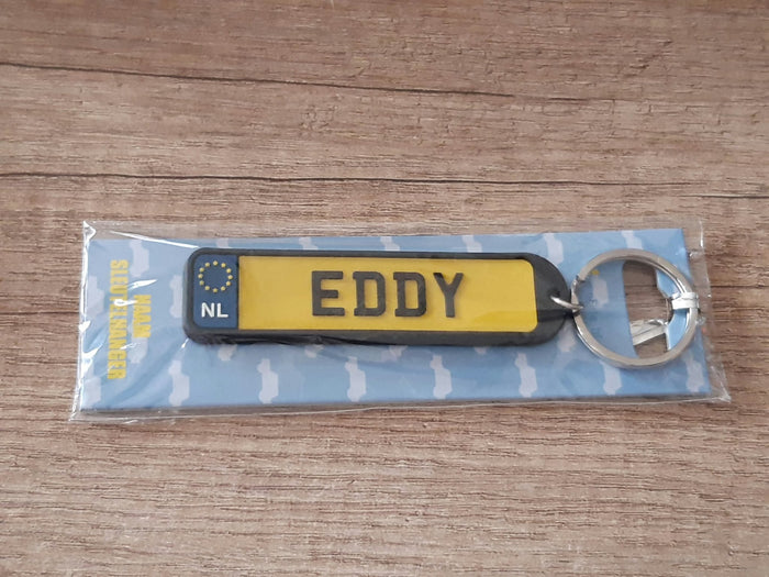 Sleutelhanger kenteken afgeronde hoeken: Eddy