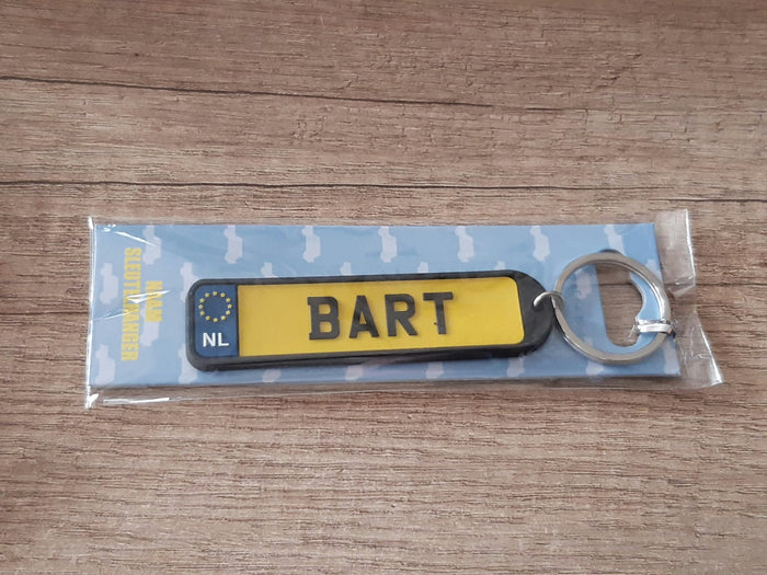 Sleutelhanger kenteken afgeronde hoeken: Bart
