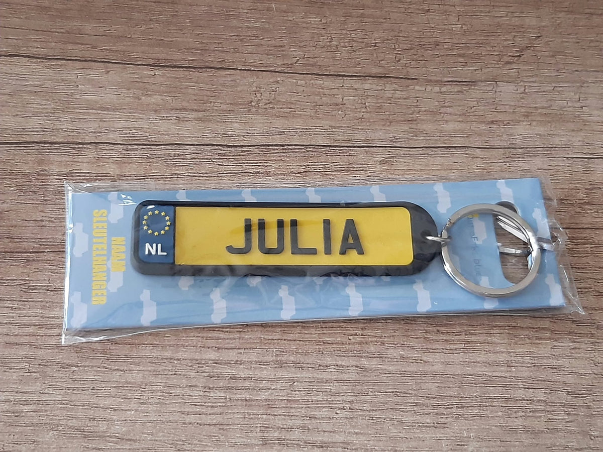 Sleutelhanger kenteken afgeronde hoeken: Julia