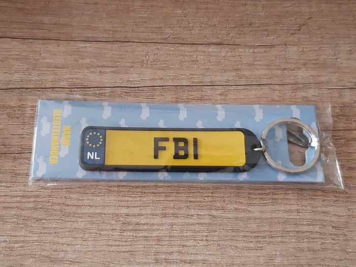 Sleutelhanger kenteken afgeronde hoeken: FBI