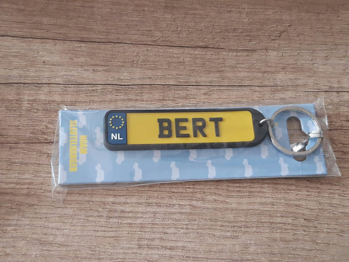 Sleutelhanger kenteken afgeronde hoeken: Bert