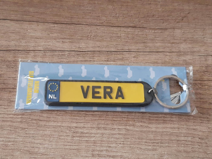 Sleutelhanger kenteken afgeronde hoeken: Vera