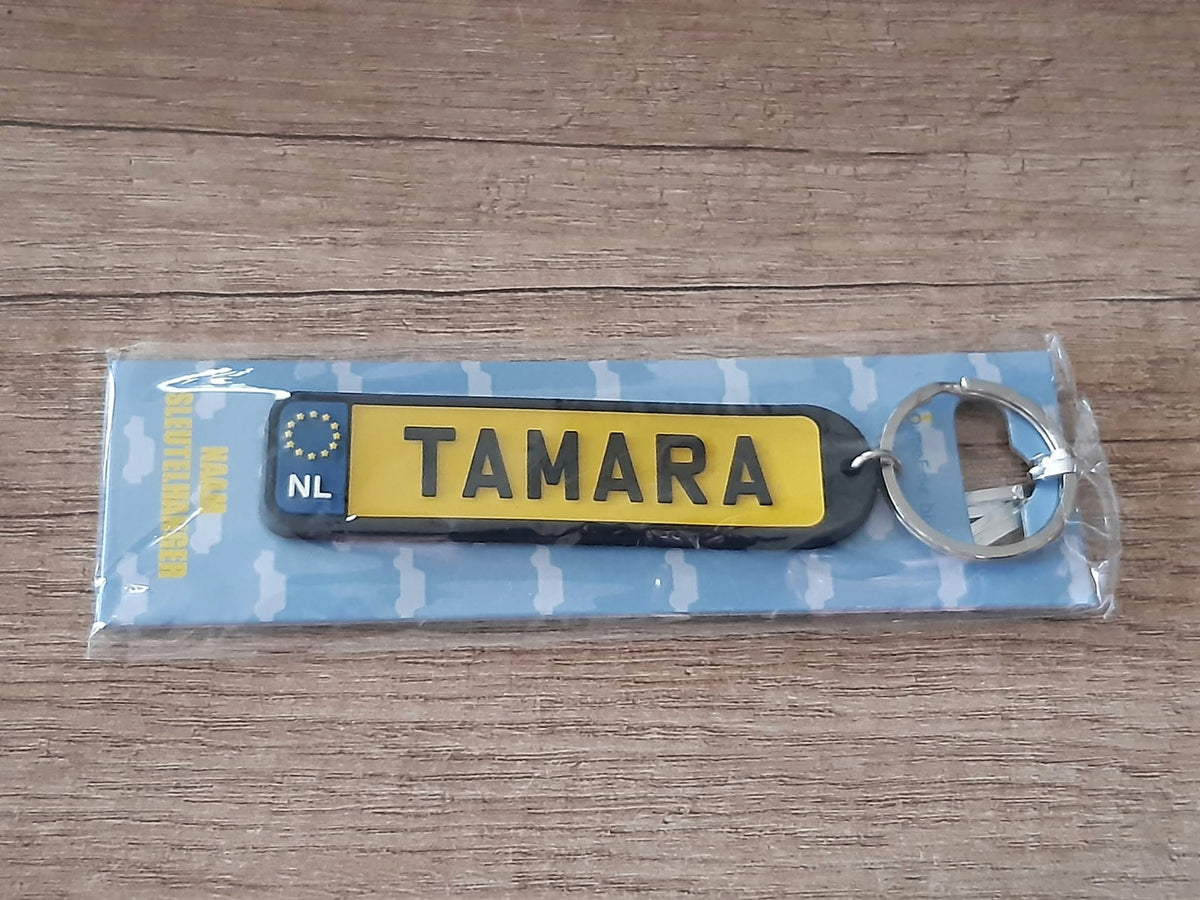 Sleutelhanger kenteken afgeronde hoeken: Tamara