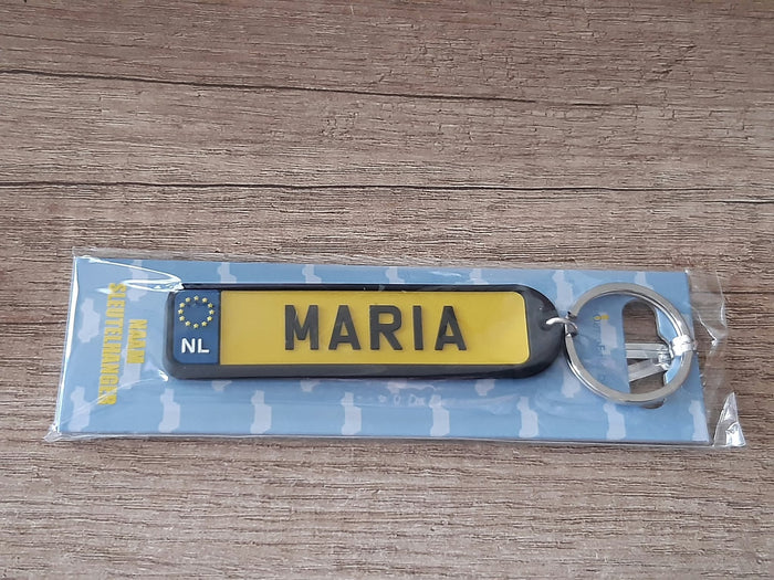 Sleutelhanger kenteken afgeronde hoeken: Maria
