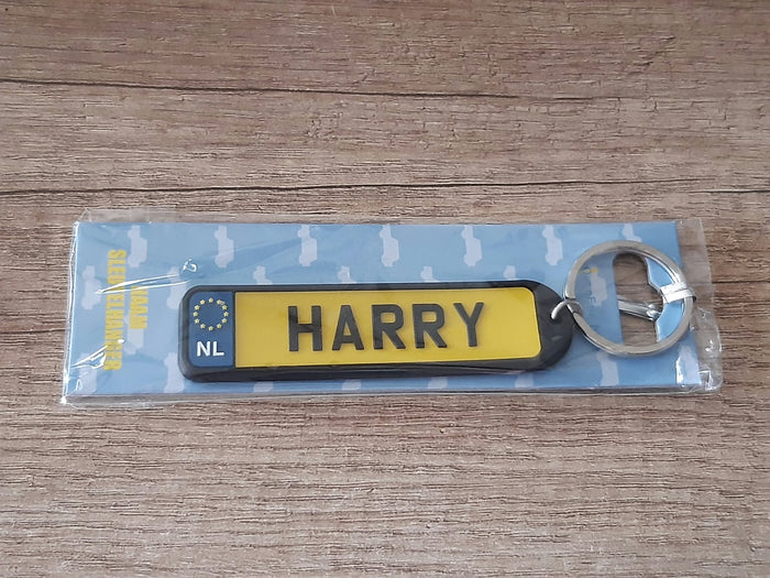 Sleutelhanger kenteken afgeronde hoeken: Harry