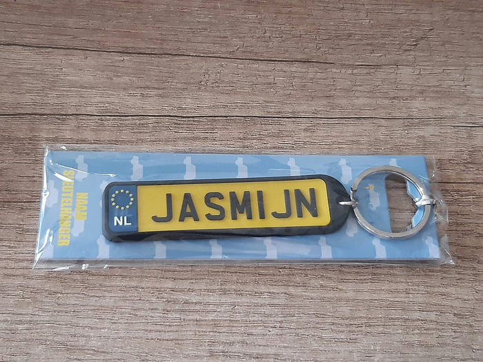 Sleutelhanger kenteken afgeronde hoeken: Jasmijn