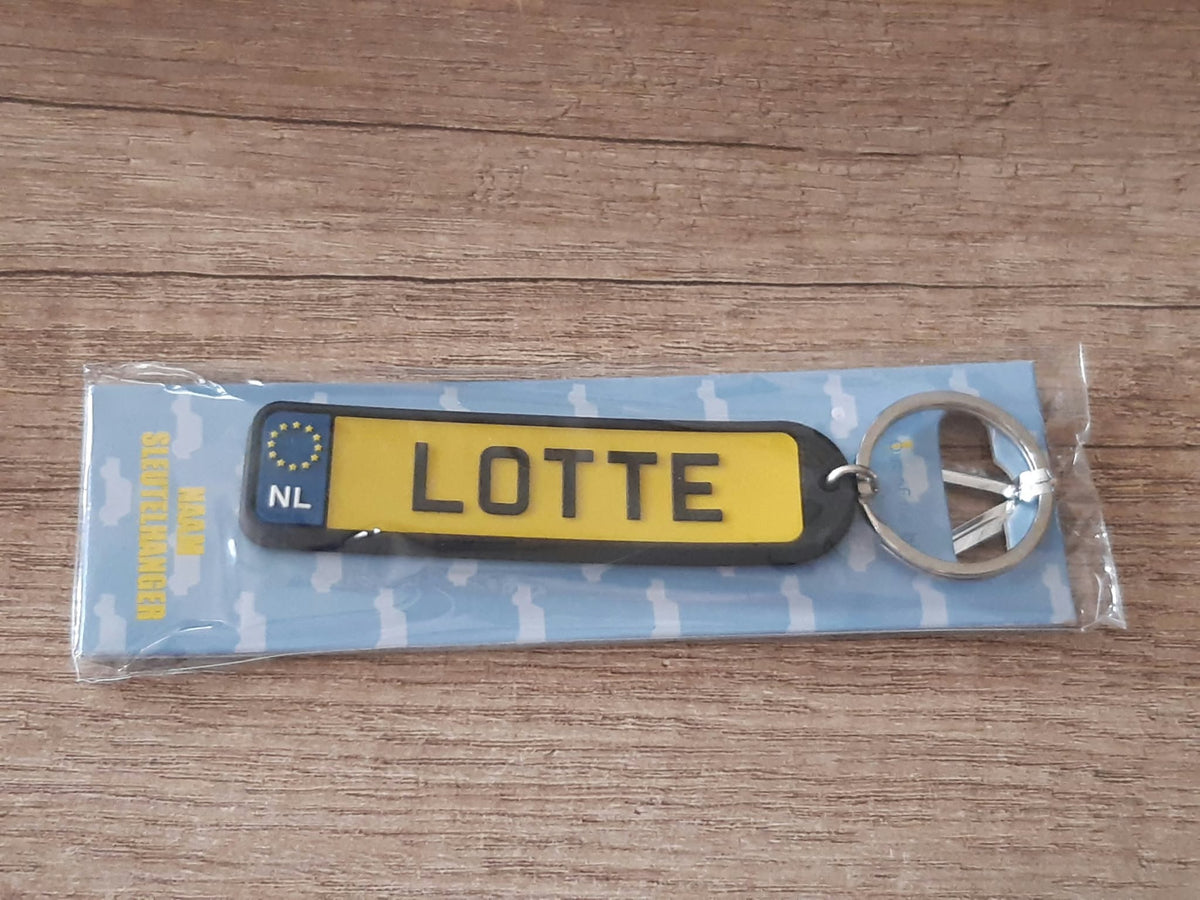 Sleutelhanger kenteken afgeronde hoeken: Lotte