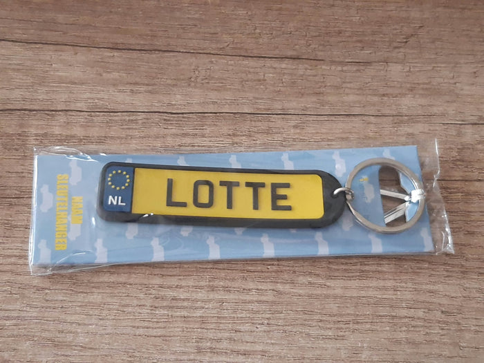 Sleutelhanger kenteken afgeronde hoeken: Lotte