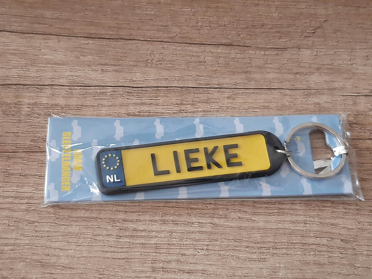 Sleutelhanger kenteken afgeronde hoeken: Lieke