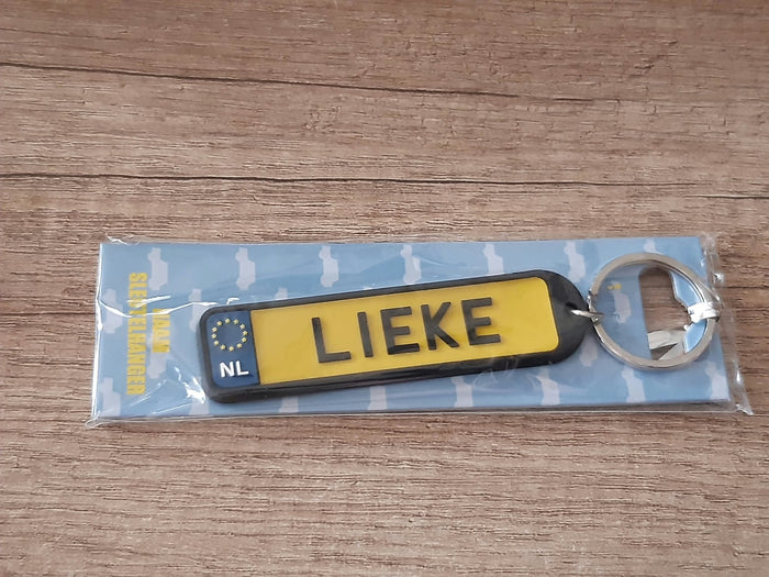 Sleutelhanger kenteken afgeronde hoeken: Lieke