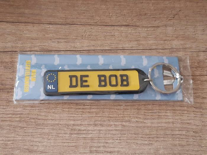 Sleutelhanger kenteken afgeronde hoeken: De bob