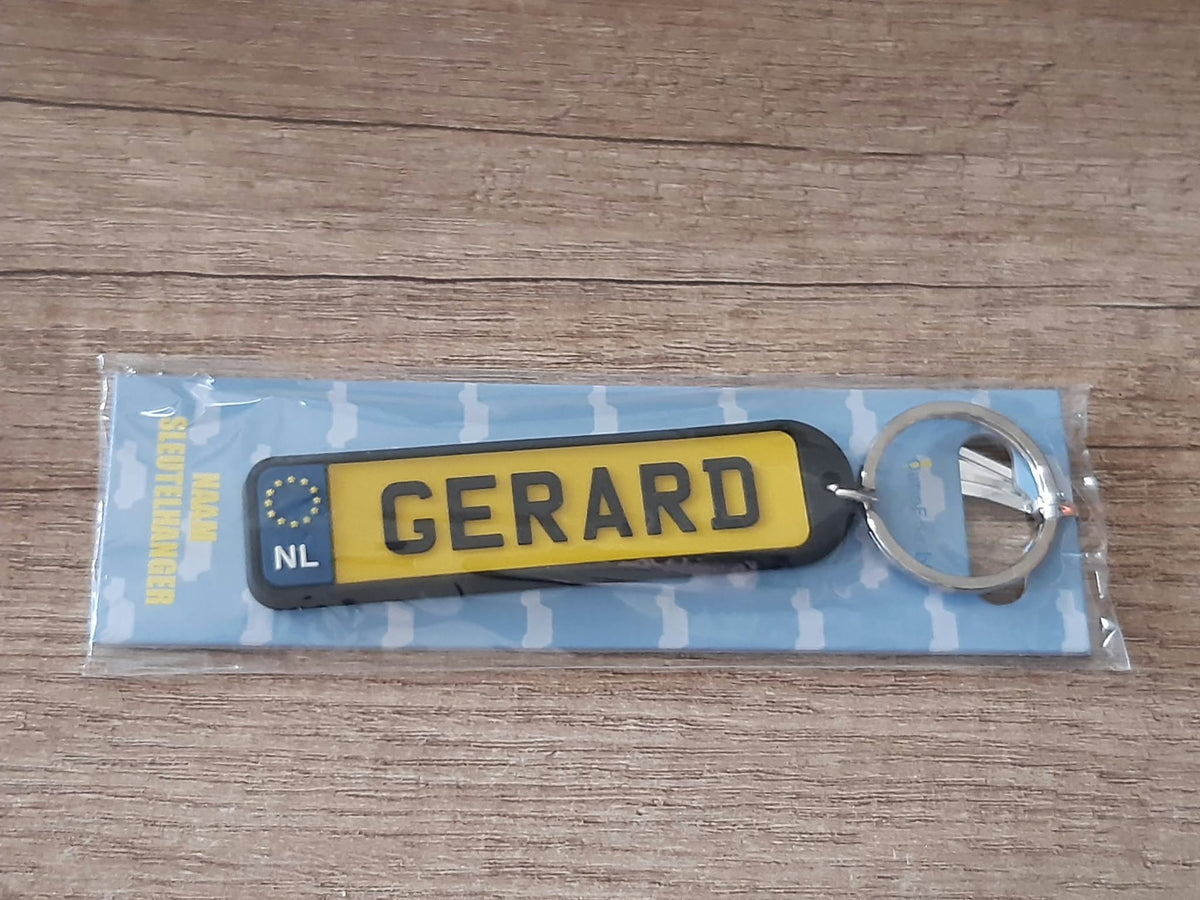 Sleutelhanger kenteken afgeronde hoeken: Gerard